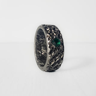 Regenesis - Emerald Set in Stainless Steel - Ring