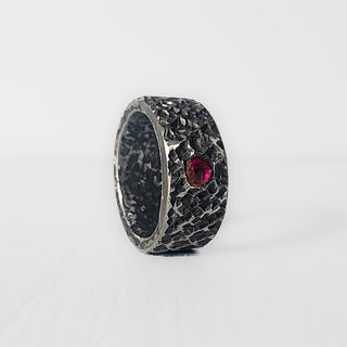Devastation - Ruby Set in Stainless Steel - Ring