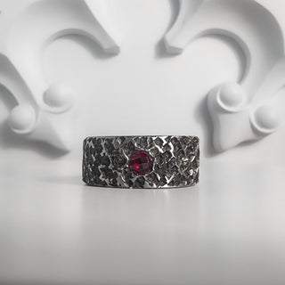 Devastation - Ruby Set in Stainless Steel - Ring