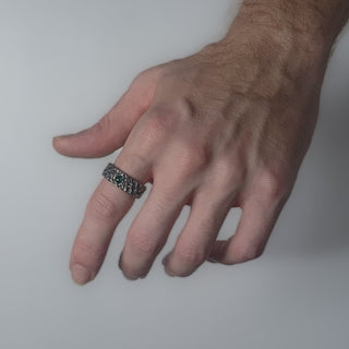 Regenesis - Emerald Set in Stainless Steel - Ring