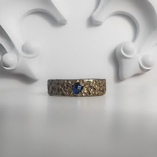 The High Sea's - Sapphire Set in Brass - Ring